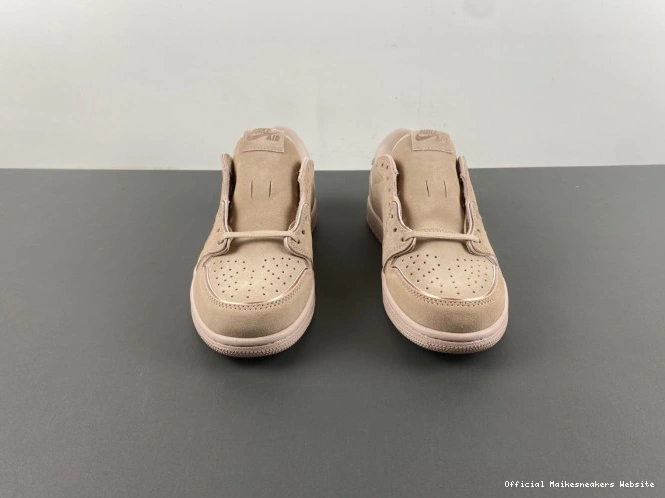 Official Maikesneakers Beige Particle Jordan AO1935-204 Low Retro 1 NS 0731